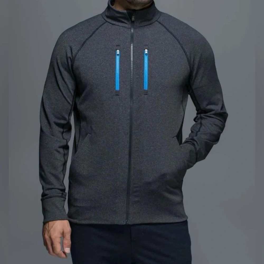 Lululemon Mens Shift Jacket heathered black/ cornflower XXL - Picture 2 of 6